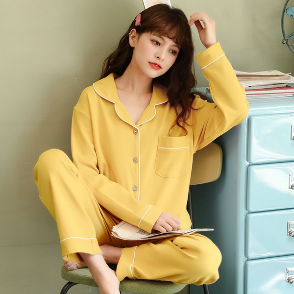 women's sleepwear 100% cotton pyjamas women large size casual home clothes long sleeve pajamas female loungewear korean sleeping pijama, Black;red
women's sleepwear 100% cotton pyjamas women large size casual home clothes long sleeve pajamas female loungewear korean sleeping pijama, Black;red