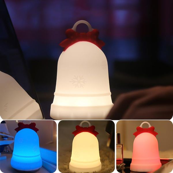 night lights silicone pat light bell led usb rechargeable colorful lamp for bedside kids room holiday christmas decor
night lights silicone pat light bell led usb rechargeable colorful lamp for bedside kids room holiday christmas decor