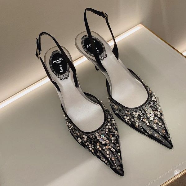 summer female high-heeled stilettos pointed bridal wedding rhinestone sandals banquet dress and slippers, Black
summer female high-heeled stilettos pointed bridal wedding rhinestone sandals banquet dress and slippers, Black