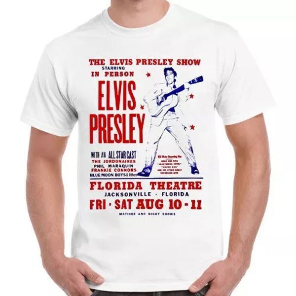 the elvis presley show florida poster retro 50s rock and roll retro t shirt 849, White;black
the elvis presley show florida poster retro 50s rock and roll retro t shirt 849, White;black