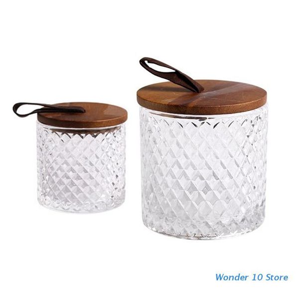 storage bottles & jars diamond pattern glass jar with wooden lid handle coffee tank tea spice clear bottle can food kitchen container
storage bottles & jars diamond pattern glass jar with wooden lid handle coffee tank tea spice clear bottle can food kitchen container