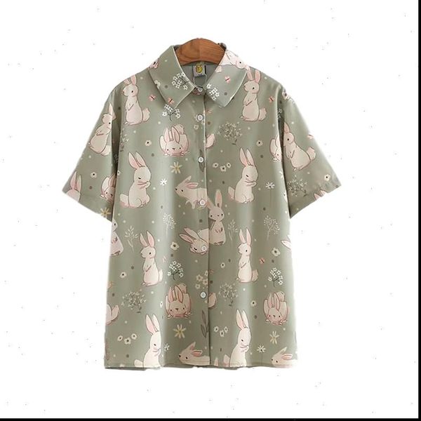 japanese womens shirt soft girl style kawaii rabbit printed teens sweet vintage green blouses korean college cute loose chiffon, White
japanese womens shirt soft girl style kawaii rabbit printed teens sweet vintage green blouses korean college cute loose chiffon, White
