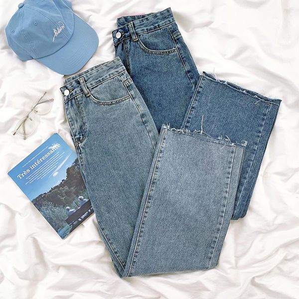 women's pants & capris zcwxm vintage denim women solid button summer high waist 2021 wide leg all match loose trousers casual, Black;white
women's pants & capris zcwxm vintage denim women solid button summer high waist 2021 wide leg all match loose trousers casual, Black;white