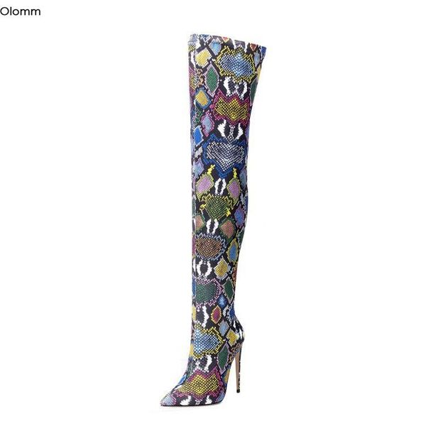 boots olomm snake pattern women winter over the knee thin high heel shoes pointed toe multi party us size 4-13, Black
boots olomm snake pattern women winter over the knee thin high heel shoes pointed toe multi party us size 4-13, Black