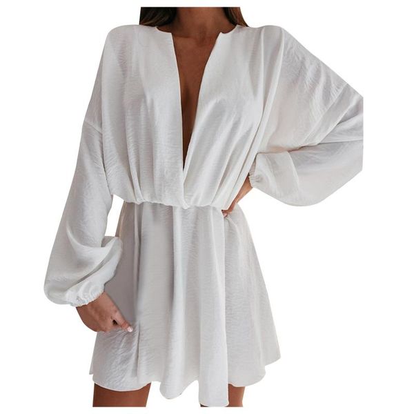 casual dresses autumn women long sleeve white dress for pure color pullover lady deep v drop, Black;gray
casual dresses autumn women long sleeve white dress for pure color pullover lady deep v drop, Black;gray