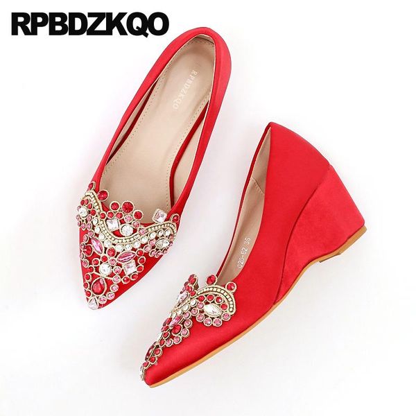dress shoes size 33 low heels pumps bridal female crystal high wedge scarpin rhinestone pointed toe big diamond red ladies thick satin, Black
dress shoes size 33 low heels pumps bridal female crystal high wedge scarpin rhinestone pointed toe big diamond red ladies thick satin, Black