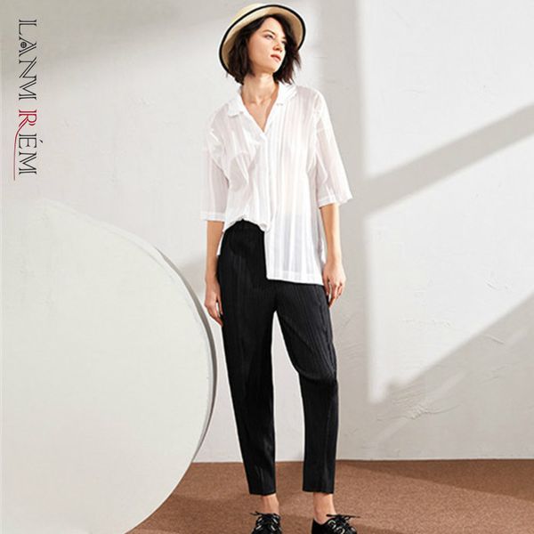 sping summer pleated shirt famale large size loose turn down collar half sleeve bouse temperament yj764 210507, White
sping summer pleated shirt famale large size loose turn down collar half sleeve bouse temperament yj764 210507, White