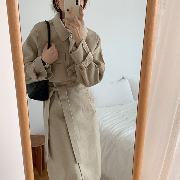 wool wool blends+vest female winter belt retro warm elegant loose solid women woolen coats chic casual long clothe, Black
wool wool blends+vest female winter belt retro warm elegant loose solid women woolen coats chic casual long clothe, Black