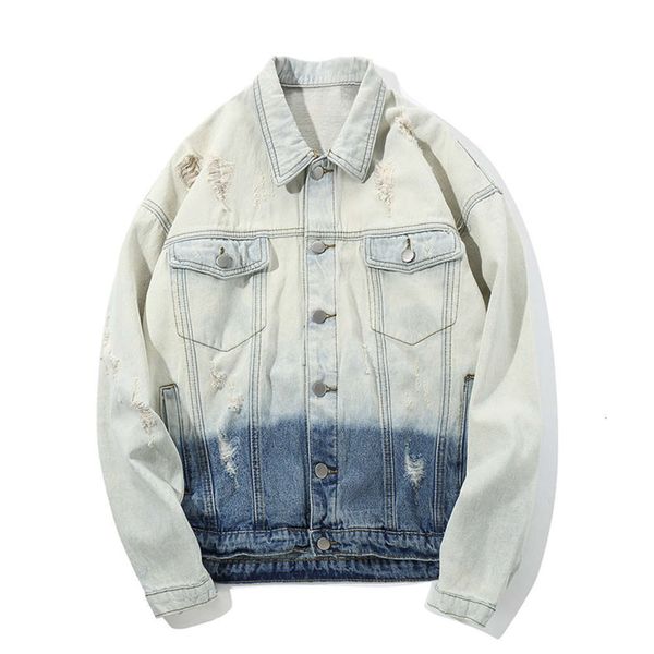 down & parkas men's gradient retro washed hip hop streetwear chaqueta hombre jeans jackets loose casual hole denim varsity jacket lkon, Black
down & parkas men's gradient retro washed hip hop streetwear chaqueta hombre jeans jackets loose casual hole denim varsity jacket lkon, Black