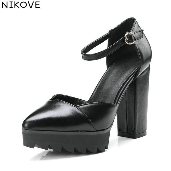 pointed toe western style women pumps buckle platform 2.5cm elegant square high heels shoes size 34-43 dress, Black
pointed toe western style women pumps buckle platform 2.5cm elegant square high heels shoes size 34-43 dress, Black