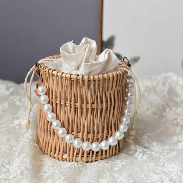 storage bags 50%round mouth woven bag with faux pearl handle rattan female concise women handbag collocation accessory
storage bags 50%round mouth woven bag with faux pearl handle rattan female concise women handbag collocation accessory