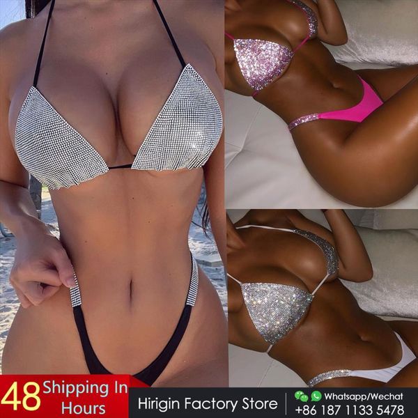 sequins thong bikini set women swimsuit rhinestone crystal push up padded swimwear bathing suit swimming, White;black
sequins thong bikini set women swimsuit rhinestone crystal push up padded swimwear bathing suit swimming, White;black