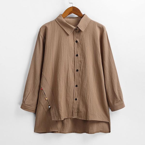 vintage women cotton linen blouse solid color turn-down collar long sleeve button casual shirt blouses female spring fall women's & sh, White
vintage women cotton linen blouse solid color turn-down collar long sleeve button casual shirt blouses female spring fall women's & sh, White