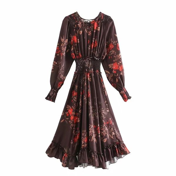 vintage floral printing o neck bow tie women midi dress spring leisure lady long sleeve loose dresses d3981 210430, Black;gray
vintage floral printing o neck bow tie women midi dress spring leisure lady long sleeve loose dresses d3981 210430, Black;gray