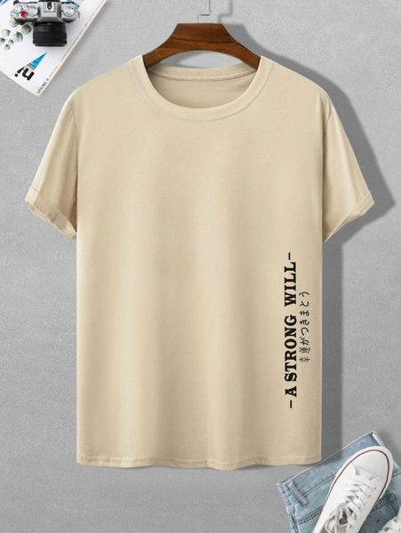 men japanese letter graphic tee 65ah#, White;black 
men japanese letter graphic tee 65ah#, White;black
