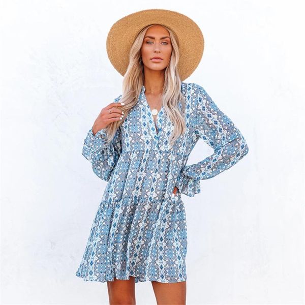 casual dresses deep v-neck floral print long sleeve women's mini dress spring autumn fashion pleated patchwork loose women, Black;gray
casual dresses deep v-neck floral print long sleeve women's mini dress spring autumn fashion pleated patchwork loose women, Black;gray