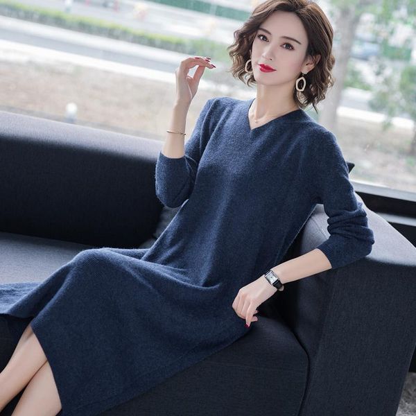 casual dresses women knit long dress woman v-neck 2021 elegant solid pullover, Black;gray
casual dresses women knit long dress woman v-neck 2021 elegant solid pullover, Black;gray