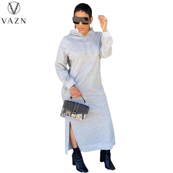 casual dresses vazn 2021 autumn solid simple long dress daily style hooded full sleeve straight women maxi vestido, Black;gray
casual dresses vazn 2021 autumn solid simple long dress daily style hooded full sleeve straight women maxi vestido, Black;gray