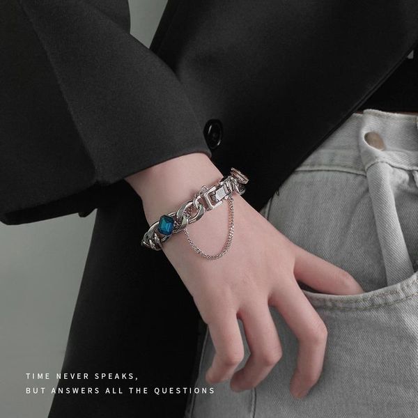 link, chain hollow bracelets women shiny jewelry bracelet fashion hip hop vintage exaggerated silver color zinc alloy armband, Black
link, chain hollow bracelets women shiny jewelry bracelet fashion hip hop vintage exaggerated silver color zinc alloy armband, Black