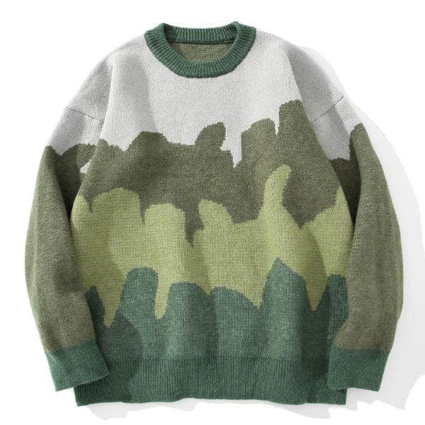 men's sweaters harajuku sweater pullovers men gradient striped jacquard knitted hip hop retro camouflage print streetwear sweatshirts, White;black
men's sweaters harajuku sweater pullovers men gradient striped jacquard knitted hip hop retro camouflage print streetwear sweatshirts, White;black