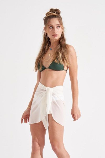 women-linked from the white chiffon waist short pareo summerhouse sea pool women's swimwear, White;black
women-linked from the white chiffon waist short pareo summerhouse sea pool women's swimwear, White;black