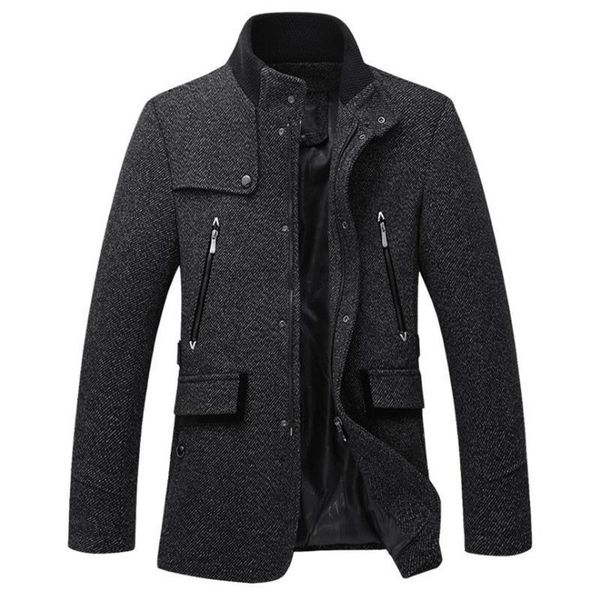 wool blend jacket men autumn winter slim fit woolen coat casual trench zippers brand overcoats men's & blends, Black
wool blend jacket men autumn winter slim fit woolen coat casual trench zippers brand overcoats men's & blends, Black