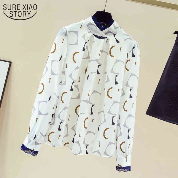 women's white stitching lace shirts feminine chiffon blouse pullover stand collar long sleeve bottoming shirt 11170 210508
women's white stitching lace shirts feminine chiffon blouse pullover stand collar long sleeve bottoming shirt 11170 210508