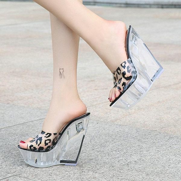 nice women casual slippers sky wedge heels peep toes summer wild leopard shoes woman fashion female transparent heel loafer, Black
nice women casual slippers sky wedge heels peep toes summer wild leopard shoes woman fashion female transparent heel loafer, Black