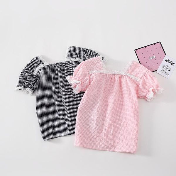 girls blouse kids summer cute short sleeve plaid pink blue lace baby girl casual clothes for 1-5 years shirts, White;black
girls blouse kids summer cute short sleeve plaid pink blue lace baby girl casual clothes for 1-5 years shirts, White;black