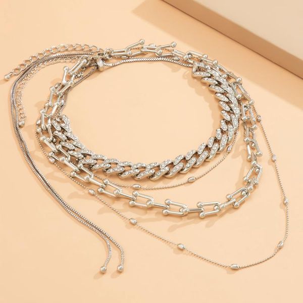 chains kunjoe layered chain neck pendant jewelry for women punk choker gold color thick necklace gothic party gift, Silver
chains kunjoe layered chain neck pendant jewelry for women punk choker gold color thick necklace gothic party gift, Silver