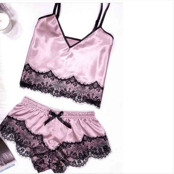 trendy fashion lace women sleepwear v neck pajamas shorts suit ice silk bow black embroidery nightgrown, Black;red
trendy fashion lace women sleepwear v neck pajamas shorts suit ice silk bow black embroidery nightgrown, Black;red