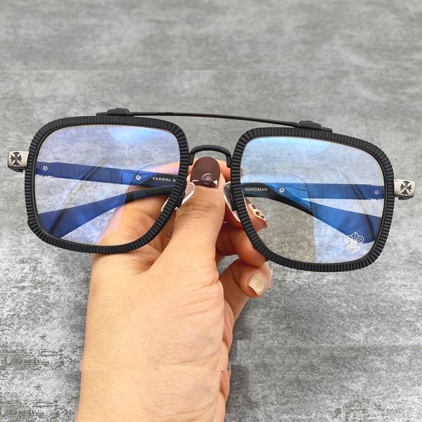 crosin eyeglass frame plate double beam square large face short-sighted toad glasses for men and women, White;black
crosin eyeglass frame plate double beam square large face short-sighted toad glasses for men and women, White;black