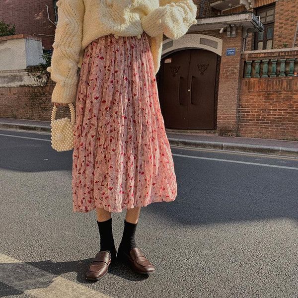 skirts vintage floral print ruffle pleated long summer women korean style skirt streetwear drawstring elastic waist midi, Black
skirts vintage floral print ruffle pleated long summer women korean style skirt streetwear drawstring elastic waist midi, Black