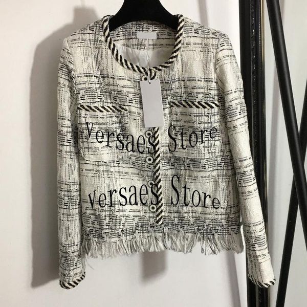 women's jackets 21 luxury design tassel tweed fashion long sleeved coat woven hem temperament slim and elegant single breasted cardigan, Black;brown
women's jackets 21 luxury design tassel tweed fashion long sleeved coat woven hem temperament slim and elegant single breasted cardigan, Black;brown