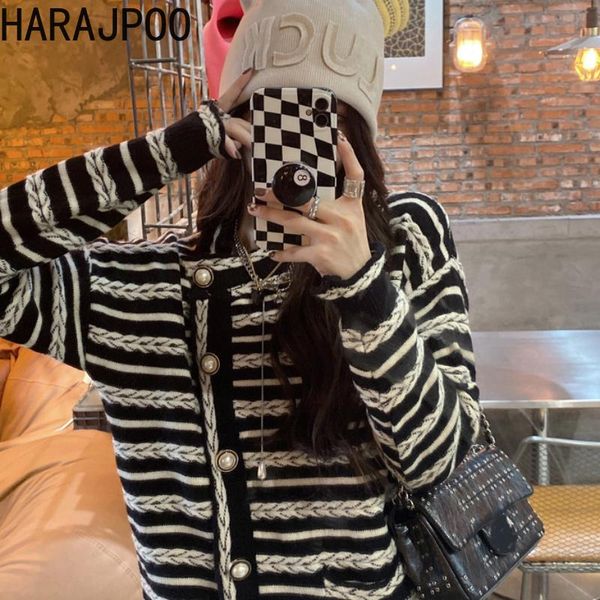 women's knits & tees cardigan harajpoo woman black white striped oblique single breasted korean loose knit sweater autumn 2021 streetwe
women's knits & tees cardigan harajpoo woman black white striped oblique single breasted korean loose knit sweater autumn 2021 streetwe