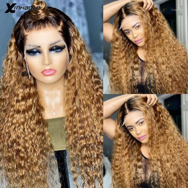 ombre honey blonde 13x6 lace front human hair wigs with baby #27 middle part curly wig for women1, Black;brown
ombre honey blonde 13x6 lace front human hair wigs with baby #27 middle part curly wig for women1, Black;brown