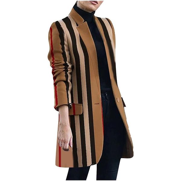women's jackets ladies casual plus size suit stripe slim long sleeve outerwear lapel coat blouson femme chaqueta mujer jaqueta, Black;brown
women's jackets ladies casual plus size suit stripe slim long sleeve outerwear lapel coat blouson femme chaqueta mujer jaqueta, Black;brown
