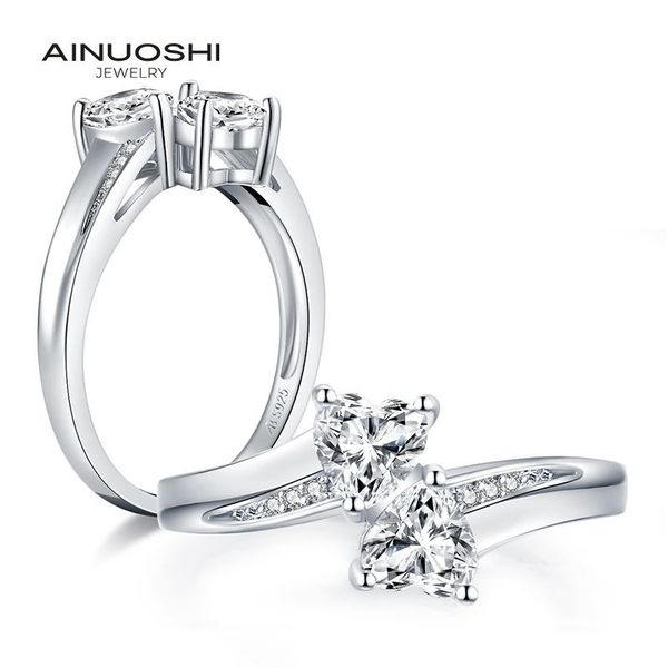 cluster rings ainuoshi 925 sterling silver 1ct heart shape simulated diamond engagement ring double twist anniversary wedding band, Golden;silver
cluster rings ainuoshi 925 sterling silver 1ct heart shape simulated diamond engagement ring double twist anniversary wedding band, Golden;silver