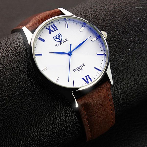 yazole men's watch simple hook needle business roman scale male soft leather watches quartz clock relogio masculino wristwatches, Slivery;brown
yazole men's watch simple hook needle business roman scale male soft leather watches quartz clock relogio masculino wristwatches, Slivery;brown