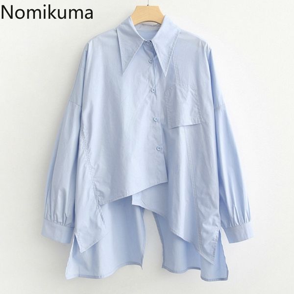 nomikuma women blouse single breasted irregular shirts female turn down collar long sleeve casual loose blusas mujer 3d177 210514, White
nomikuma women blouse single breasted irregular shirts female turn down collar long sleeve casual loose blusas mujer 3d177 210514, White