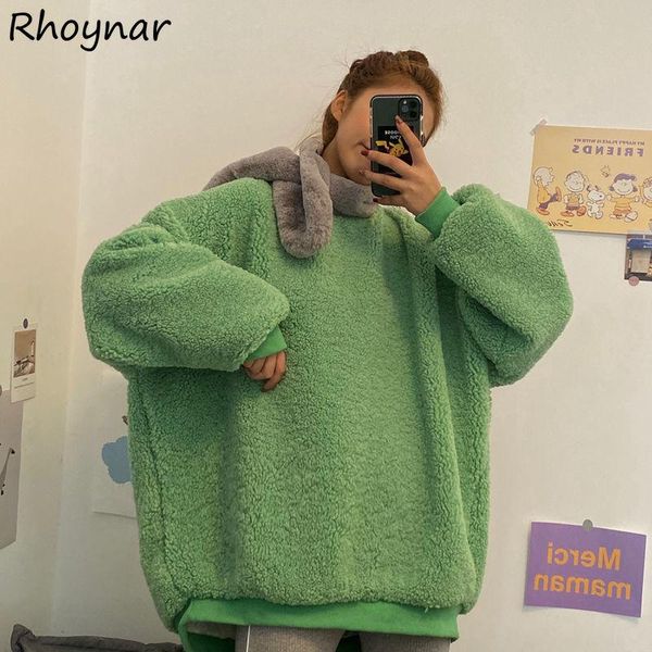 women's hoodies & sweatshirts women winter fashion warm plus velvet o-neck lambwool candy color simple korean style sweet maiden outerw, Black
women's hoodies & sweatshirts women winter fashion warm plus velvet o-neck lambwool candy color simple korean style sweet maiden outerw, Black