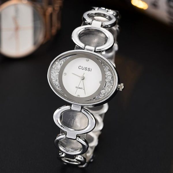 wristwatches cussi brand women metal watch bracelets fashion rhinston bracelet watches gold/pink/silver color with box for gift, Slivery;brown
wristwatches cussi brand women metal watch bracelets fashion rhinston bracelet watches gold/pink/silver color with box for gift, Slivery;brown
