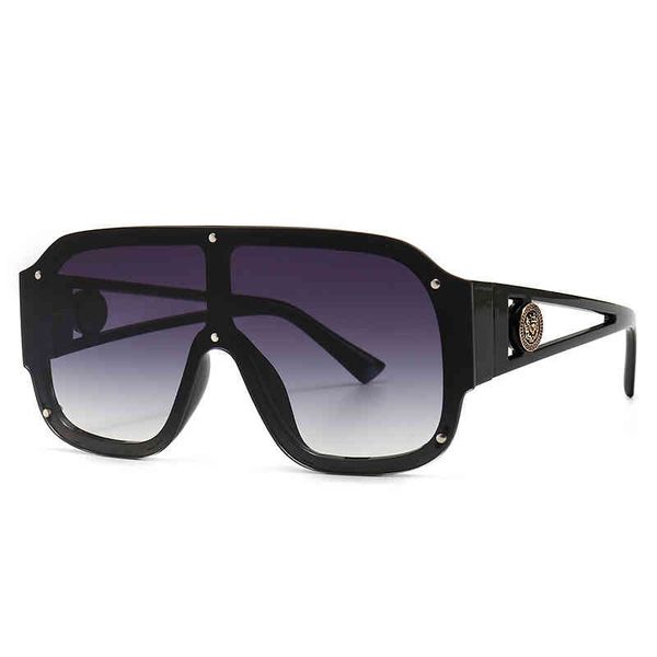 6931 one piece lens one piece sunglass, White;black