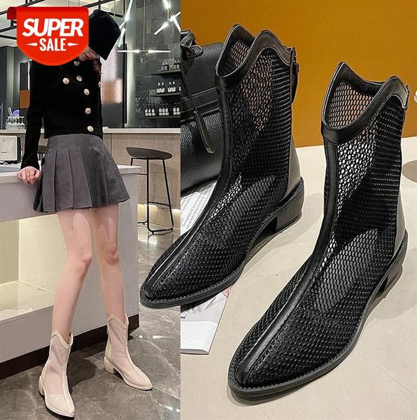 sandal boots women's mid-heel thick heel with pointed back zipper cutout short shoes #a16s, Black
sandal boots women's mid-heel thick heel with pointed back zipper cutout short shoes #a16s, Black