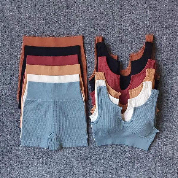 yoga outfit high waist shorts sets seamless sports suit gym clothes fitness women bra ribbed workout set outfits
yoga outfit high waist shorts sets seamless sports suit gym clothes fitness women bra ribbed workout set outfits