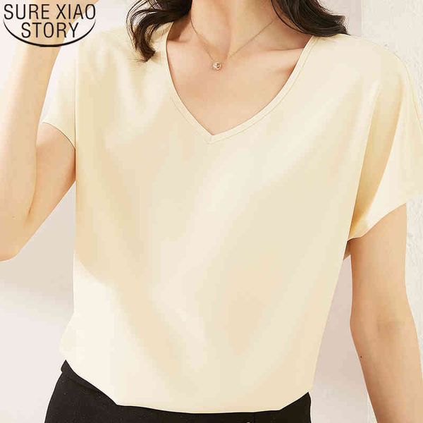 plus size office lady satin women short sleeve blouse solid v-neck loose imitation silk chiffon blouses 13880 210417, White
plus size office lady satin women short sleeve blouse solid v-neck loose imitation silk chiffon blouses 13880 210417, White