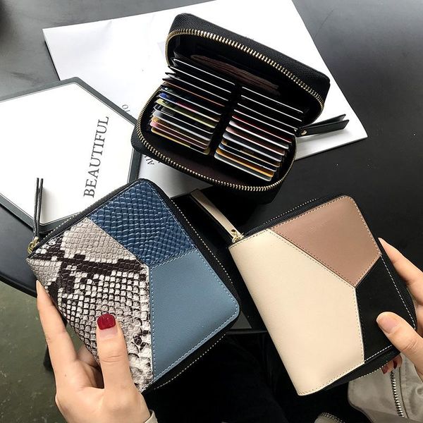 business card holder genuine leather designer women id case pocket large capacity coin purse female/male wallet holders, Brown;gray
business card holder genuine leather designer women id case pocket large capacity coin purse female/male wallet holders, Brown;gray