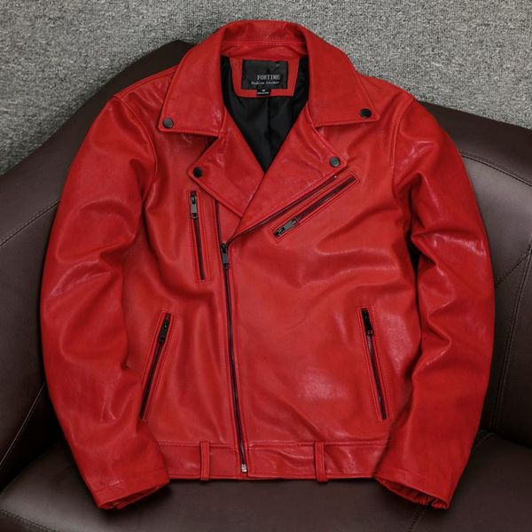 red genuine leather jacket men spring 2021 motorcycle sheepskin coat korean style jackets plus size 4xl chaquetas hombre pph4122 men's, Black
red genuine leather jacket men spring 2021 motorcycle sheepskin coat korean style jackets plus size 4xl chaquetas hombre pph4122 men's, Black