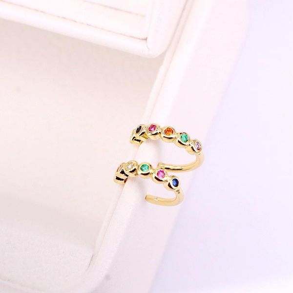clip-on & screw back 3pairs, gold filled pave crystal women jewelry earclip rainbow colorful zirconia clip earring cz micro ear cuff gifts, Silver
clip-on & screw back 3pairs, gold filled pave crystal women jewelry earclip rainbow colorful zirconia clip earring cz micro ear cuff gifts, Silver