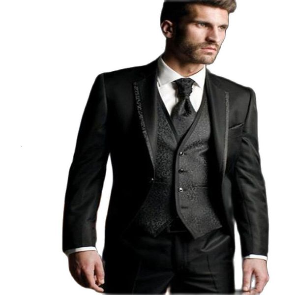 men's suits & blazers male black wedding suits three custom-made lapel carvings groom tuxedo for party (jacket + pants vest), White;black
men's suits & blazers male black wedding suits three custom-made lapel carvings groom tuxedo for party (jacket + pants vest), White;black